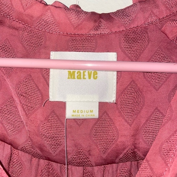 Anthropologie Maeve NWT Mauve Rose Ruffle Sleeveless Tank Top Size Medium - Picture 4 of 10